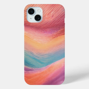 Coque iPhone 15 Mini Vagues de vibrations Pastel