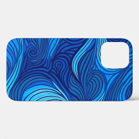 Coques Case-Mate iPhone Vagues d'eau bleu turquoise Abstraite | (Verso (horizontal))