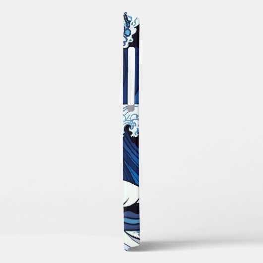 Coques Case-Mate iPhone Vagues d'océan bleu abstrait | Art à la japonaise (Verso / Gauche)