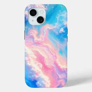 Coque Pour iPhone 15 Vagues d'océan bleu rose été mer plage turquoise