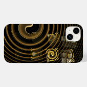 Coques Case-Mate iPhone Vagues dorées hypnotiques Art abstrait moderne (Verso (horizontal))