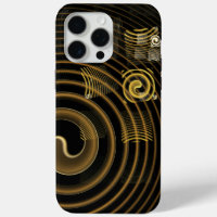 Vagues dorées hypnotiques Art abstrait moderne