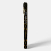 Coques Case-Mate iPhone Vagues dorées hypnotiques Art abstrait moderne (Verso / Gauche)