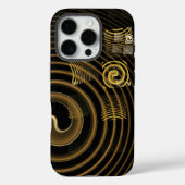 Coques Case-Mate iPhone Vagues dorées hypnotiques Art abstrait moderne (Verso)