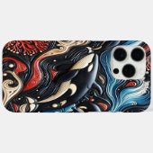 Coques Case-Mate iPhone Vagues dynamiques : Les baleines en harmonie (Verso (horizontal))