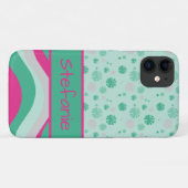 Coques Case-Mate iPhone Vagues et fleurs rétro II (Dos (Horizontal))