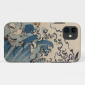 Coques Case-Mate iPhone Vagues et oiseaux, c.1825 (copie de bois de (Dos (Horizontal))