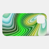 Coques Case-Mate iPhone Vagues jaunes et vertes (Verso (horizontal))
