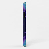 Coques Case-Mate iPhone VAGUES LUMINEUSES MONOGRAM violet violet bleu (Dos/Droite)