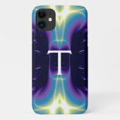 Coques Case-Mate iPhone VAGUES LUMINEUSES MONOGRAM violet violet bleu (Dos)