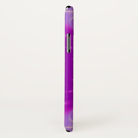 Coques Case-Mate iPhone VAGUES LUMINEUSES MONOGRAM violet violet rose (Dos/Droite)