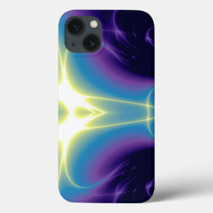 Case-Mate iPhone Case VAGUES LUMINEUSES Violet Bleu Fractales