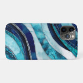 Coques Case-Mate iPhone Vagues - Mixte Media Blue Abstrait (Dos (Horizontal))