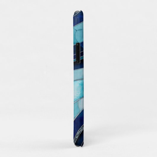 Coques Case-Mate iPhone Vagues - Mixte Media Blue Abstrait (Dos/Droite)