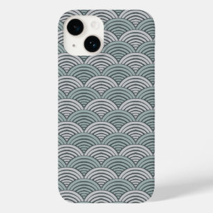 Coque Pour iPhone 14 Vagues modernes Gris Main dessinée Arches de péton