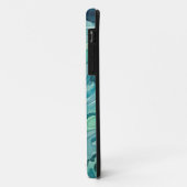 Coques Case-Mate iPhone Vagues océaniques à l'aquarelle sarcelle (Dos/Gauche)