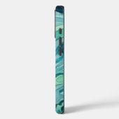 Coques Case-Mate iPhone Vagues océaniques à l'aquarelle sarcelle (Verso / Gauche)