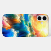 Coques Case-Mate iPhone Vagues océaniques Artsy (Verso (horizontal))