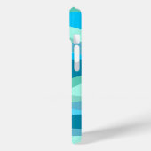 Coques Case-Mate iPhone vagues océaniques eau abstraite aqua bleu cyan (Verso / Gauche)
