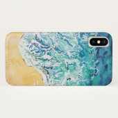 Coques Case-Mate iPhone Vagues océaniques sur la plage (Dos (Horizontal))