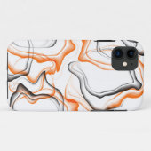 Coques Case-Mate iPhone Vagues orange Abstraites (Dos (Horizontal))