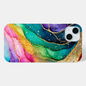 Coques Case-Mate iPhone Vagues psychédéliques de couleur (Verso (horizontal))