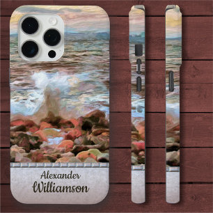 Coque iPhone 15 Pro Max Vagues rocheuses 0742