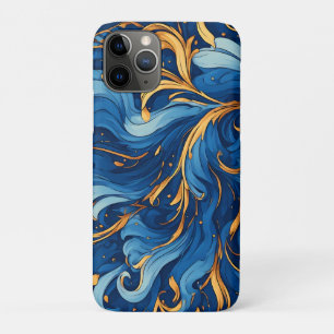 Case-Mate iPhone Case Vagues royales de fantaisie Tourbillons de bleu et
