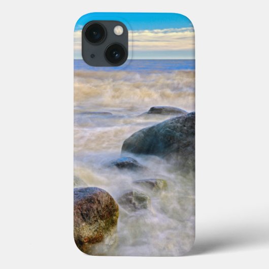 Coques Case-Mate iPhone Vagues s'écrasant sur les rochers riverains (Verso)