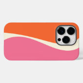 Coques Case-Mate iPhone Vagues simples 2 en rose, orange et crème (Verso (horizontal))