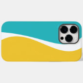 Coques Case-Mate iPhone Vagues simples 2 en Turquoise, Jaune et Blanc (Verso (horizontal))