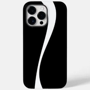 Coque Pour Pour iPhone 14 Pro Max Vagues simples 2 - Noir et blanc