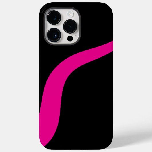 Coques Case-Mate iPhone Vagues simples 3 en Magenta et noir (Verso)