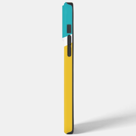 Coques Case-Mate iPhone Vagues simples 3 - Turquoise et Jaune (Verso / Gauche)