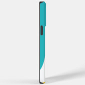 Coques Case-Mate iPhone Vagues simples 3 - Turquoise et Jaune (Verso / Droite)