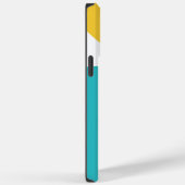 Coques Case-Mate iPhone Vagues simples 4 - Turquoise et Jaune (Verso / Droite)