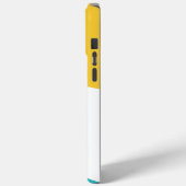Coques Case-Mate iPhone Vagues simples 4 - Turquoise et Jaune (Verso / Gauche)