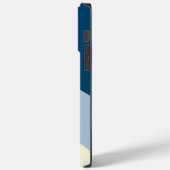 Coques Case-Mate iPhone Vagues simples - bleu foncé, bleu clair et crème (Verso / Gauche)