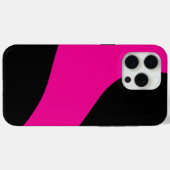 Coques Case-Mate iPhone Vagues simples en Magenta et noir (Verso (horizontal))