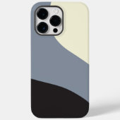 Coques Case-Mate iPhone Vagues simples - Noir, Gris et Crème (Verso)