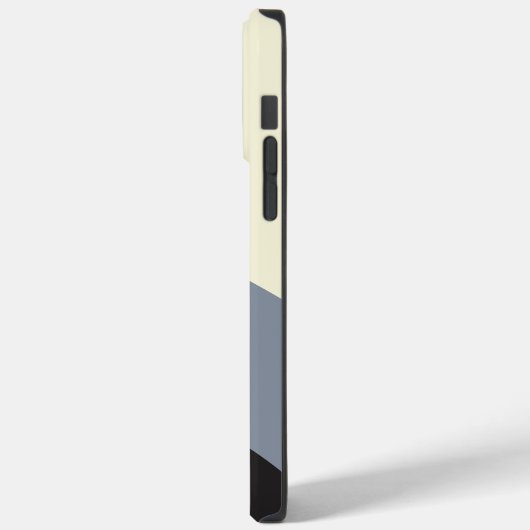 Coques Case-Mate iPhone Vagues simples - Noir, Gris et Crème (Verso / Gauche)