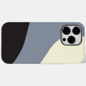 Coques Case-Mate iPhone Vagues simples - Noir, Gris et Crème (Verso (horizontal))