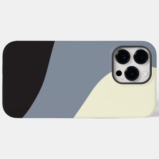 Coques Case-Mate iPhone Vagues simples - Noir, Gris et Crème (Verso (horizontal))