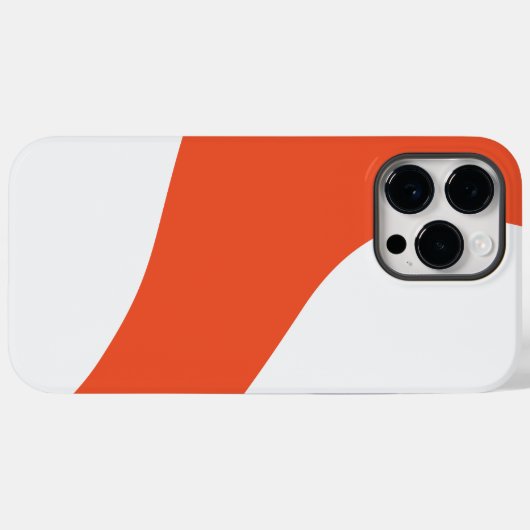 Coques Case-Mate iPhone Vagues simples - orange et blanc (Verso (horizontal))