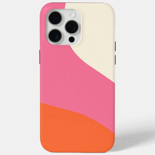 Coques Case-Mate iPhone Vagues simples - rose, orange et crème (Verso)