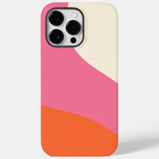 Coques Case-Mate iPhone Vagues simples - rose, orange et crème (Verso)