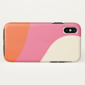 Coques Case-Mate iPhone Vagues simples - rose, orange et crème (Dos (Horizontal))