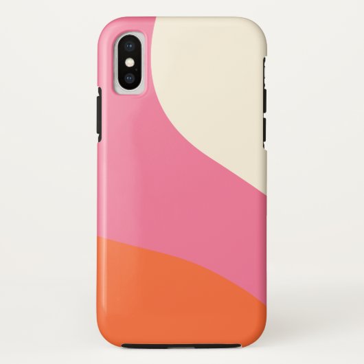 Coques Case-Mate iPhone Vagues simples - rose, orange et crème (Dos)