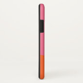 Coques Case-Mate iPhone Vagues simples - rose, orange et crème (Dos/Droite)
