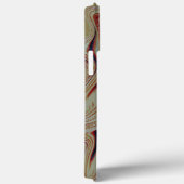 Coques Case-Mate iPhone Vagues sur base mixte en gris brun orange (Verso / Droite)